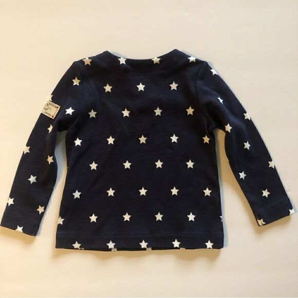 Joules set of two long sleeved tee shirts size 3-6 months navy blue and white - Picture 6 of 6